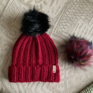 Hand Crocheted Pompom Beanie Winter Hat - Gift Idea ❄️